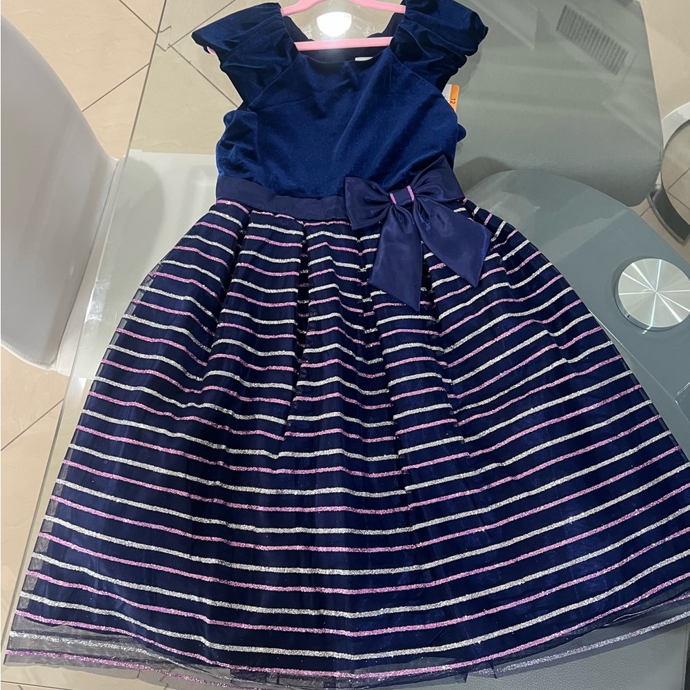 NWT Jona Michelle Girl’s navy blue dress size 12